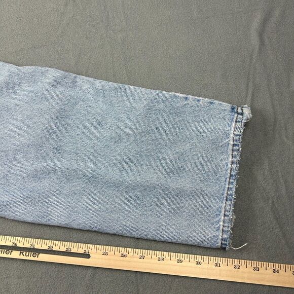 Diesel Jeans Men 34x32 Blue Button Fly Straight Leg Y2K Dingy Distressed - Picture 14 of 14